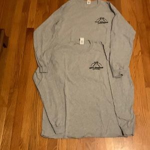 2 long sleeve Grey T-shirts size large NWOT